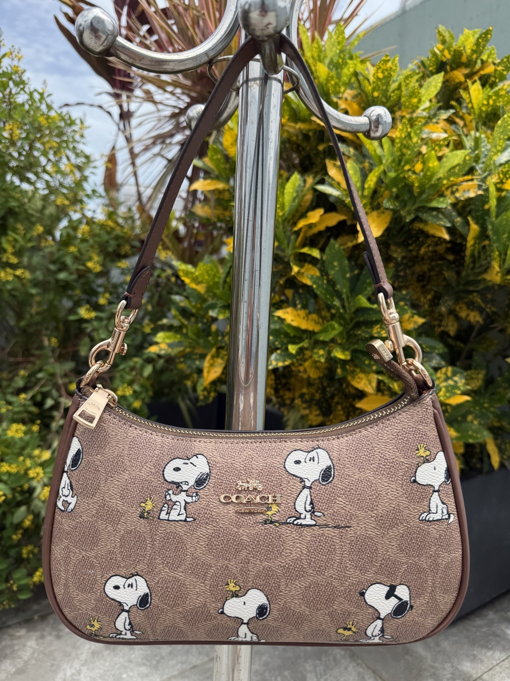 Coach Peanuts Teri Bag Snoopy Print Signature Canvas